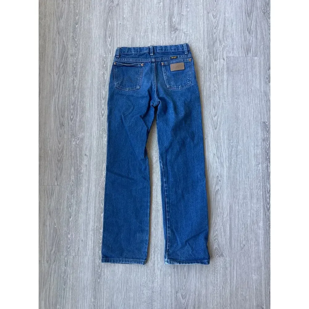 Wrangler 13MWZBP Cowboy Cut Jeans Mens 16 Blue Western Straight Leg Denim